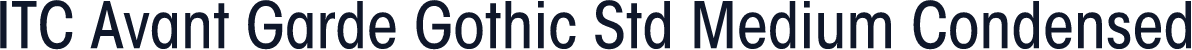 ITC Avant Garde Gothic Std Medium Condensed