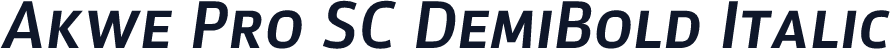 Akwe Pro SC DemiBold Italic