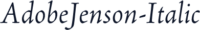 AdobeJenson-Italic