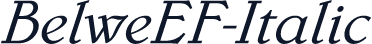 BelweEF-Italic