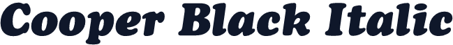 Cooper Black Italic