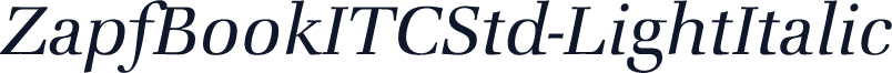 ZapfBookITCStd-LightItalic