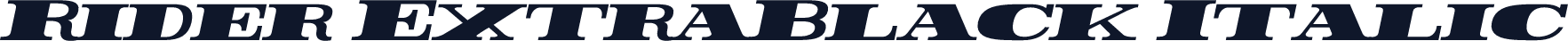 Rider ExtraBlack Italic