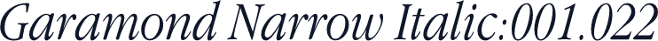 Garamond Narrow Italic:001.022