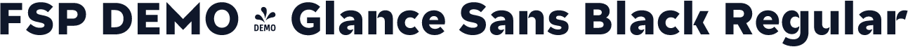 FSP DEMO - Glance Sans Black Regular