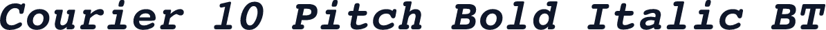 Courier 10 Pitch Bold Italic BT