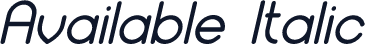Available Italic