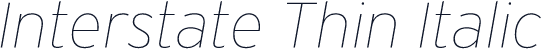 Interstate Thin Italic