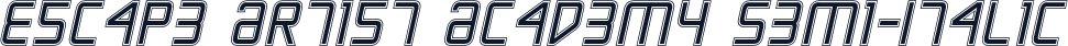 Escape Artist Academy Semi-Italic