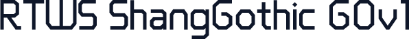 RTWS ShangGothic G0v1 ≥£πÊÃÂ