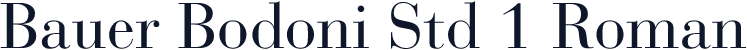 Bauer Bodoni Std 1 Roman