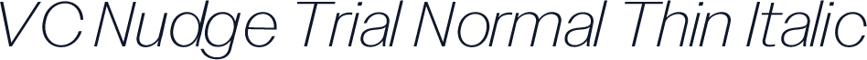 VC Nudge Trial Normal Thin Italic