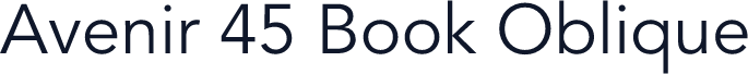 Avenir 45 Book Oblique