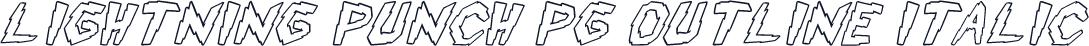 Lightning Punch PG outline Italic
