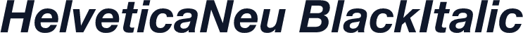 HelveticaNeu BlackItalic