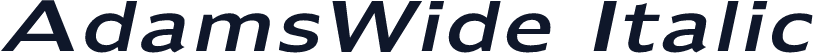 AdamsWide Italic