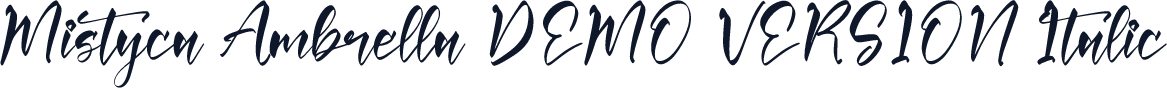 Mistyca Ambrella DEMO VERSION Italic