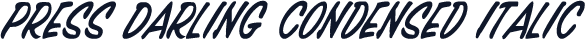 Press Darling Condensed Italic