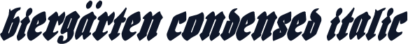 Biergärten Condensed Italic