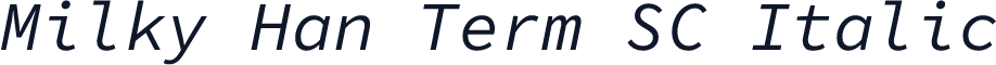 Milky Han Term SC Italic