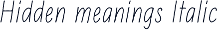 Hidden meanings Italic