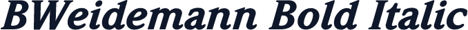 BWeidemann Bold Italic