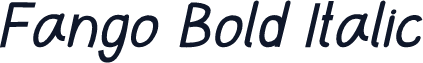 Fango Bold Italic