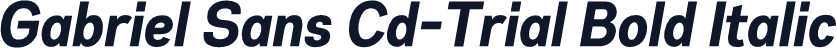 Gabriel Sans Cd-Trial Bold Italic