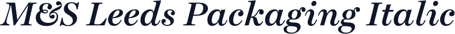 M&S Leeds Packaging Italic