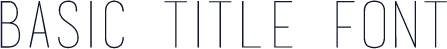 basic title font