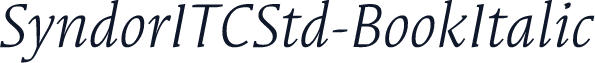 SyndorITCStd-BookItalic