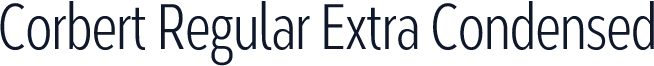 Corbert Regular Extra Condensed