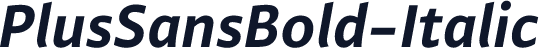PlusSansBold-Italic