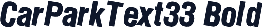 CarParkText33 Bold