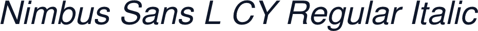 Nimbus Sans L CY Regular Italic