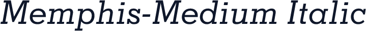 Memphis-Medium Italic