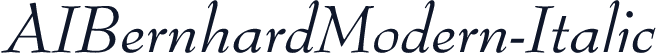 AIBernhardModern-Italic