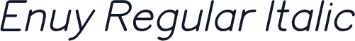 Enuy Regular Italic