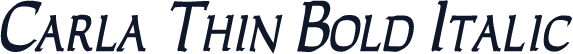 Carla Thin Bold Italic