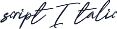 script Italic