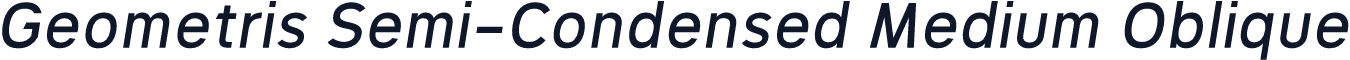 Geometris Semi-Condensed Medium Oblique