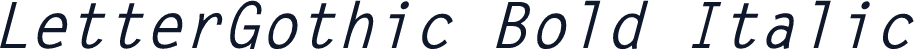 LetterGothic Bold Italic