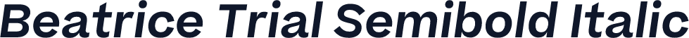 Beatrice Trial Semibold Italic