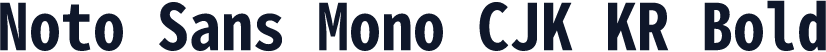 Noto Sans Mono CJK KR Bold