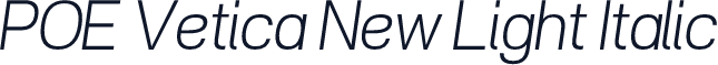 POE Vetica New Light Italic