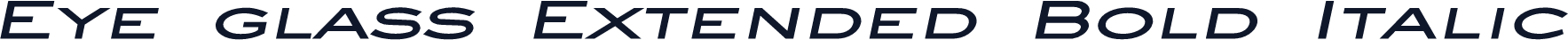 Eye glass Extended Bold Italic