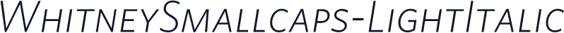 WhitneySmallcaps-LightItalic
