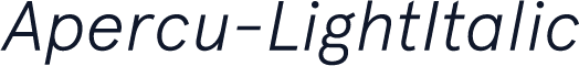 Apercu-LightItalic