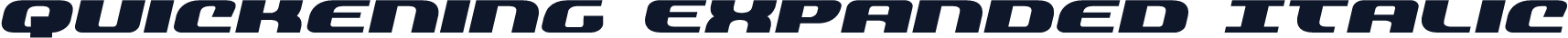 Quickening Expanded Italic