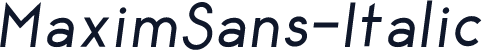 MaximSans-Italic
